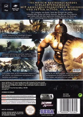 Spartan - Total Warrior box cover back